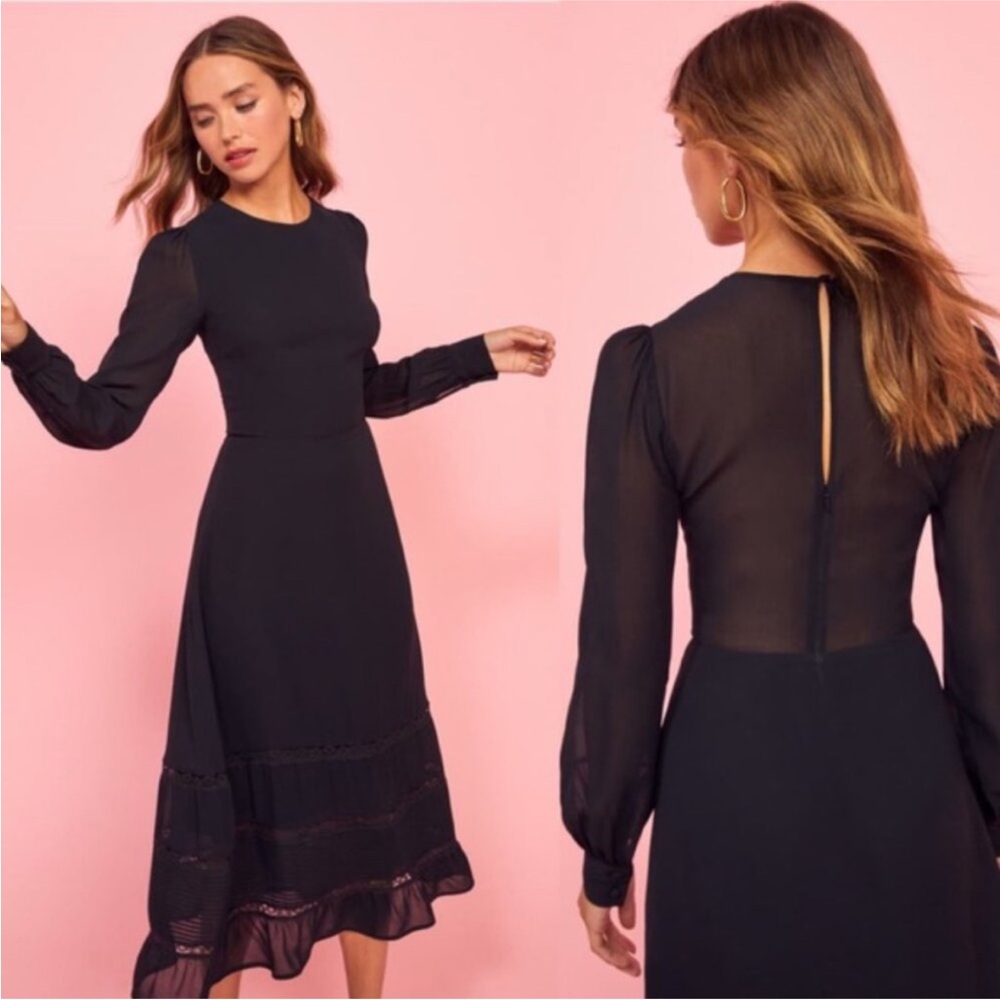 Reformation Valerie dress black